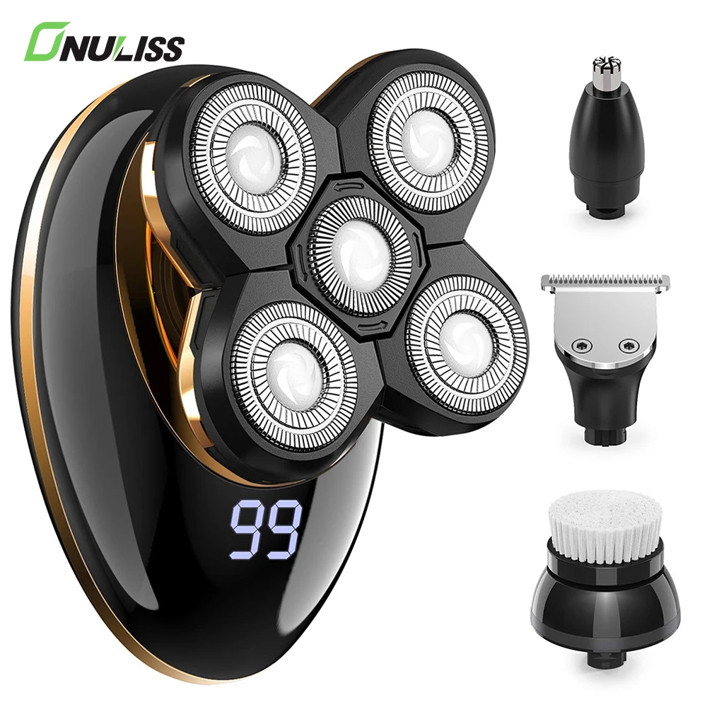 

2021 5 Heads LED Professional Shaving Machine Hair Men Electric Shavers Razor