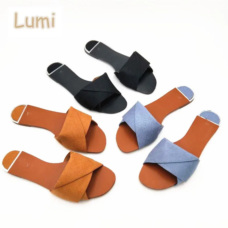 

2020 fancy one piece lady slippers shoes women sandals manufacturer in china, Black yellow as picture