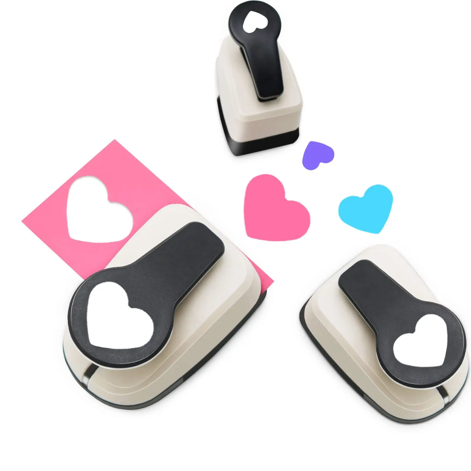 Handmade DIY Paper Punch in Heart Flower Shape for Children's Educational Wholesale Embossing Hole Punches