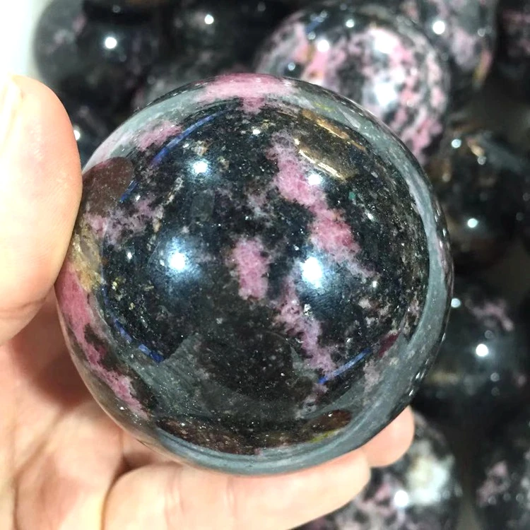 

Jialin Jewelry Wholesale High Quality Natural Rhodonite Quartz Sphere Crystal Ball stone
