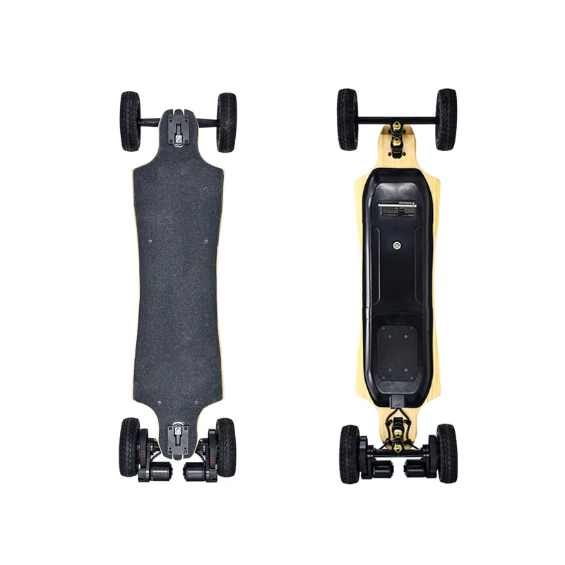 

4WD 2000W*4 Boosted Motor Driven New Arrival Off Road 40KM Range All Terrain Electric Longboard Skateboard With Side Lights, Customized color