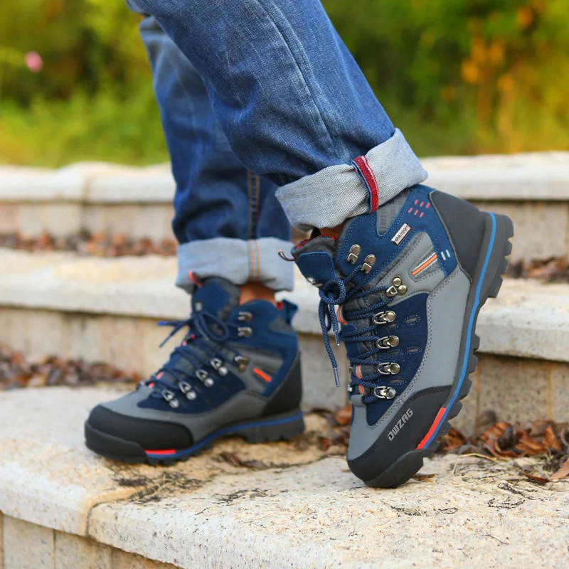 
Men Hiking Shoes Boots outdoor shoes trekking shoes waterproof Winter High Top Mountain Climbing Sneakers Hunting Boots for Men 