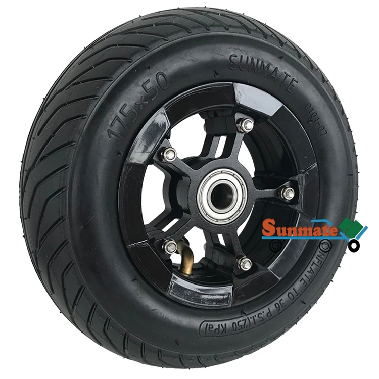 

SUNMATE 2020 new design adult scooter skateboard big durable rubber black on road wheels 175mm, Extensive