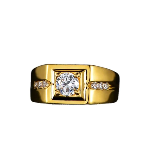 

2020 Hot Sale Jewelry 24k Gold AAA Zircon Men's Ring Indian Gold Ring
