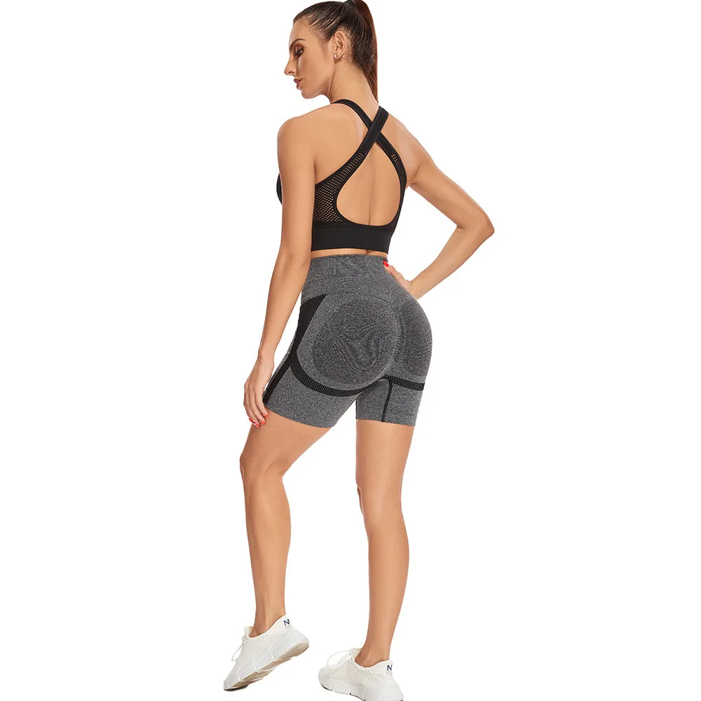 

Most Selling Seamless Yoga Sets Fitness Sports Top Bra Match Shorts Workout Seamless Gym Wear Women Sets
