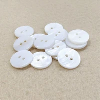 

Round 2 holes natural pearl white MOP river shell button