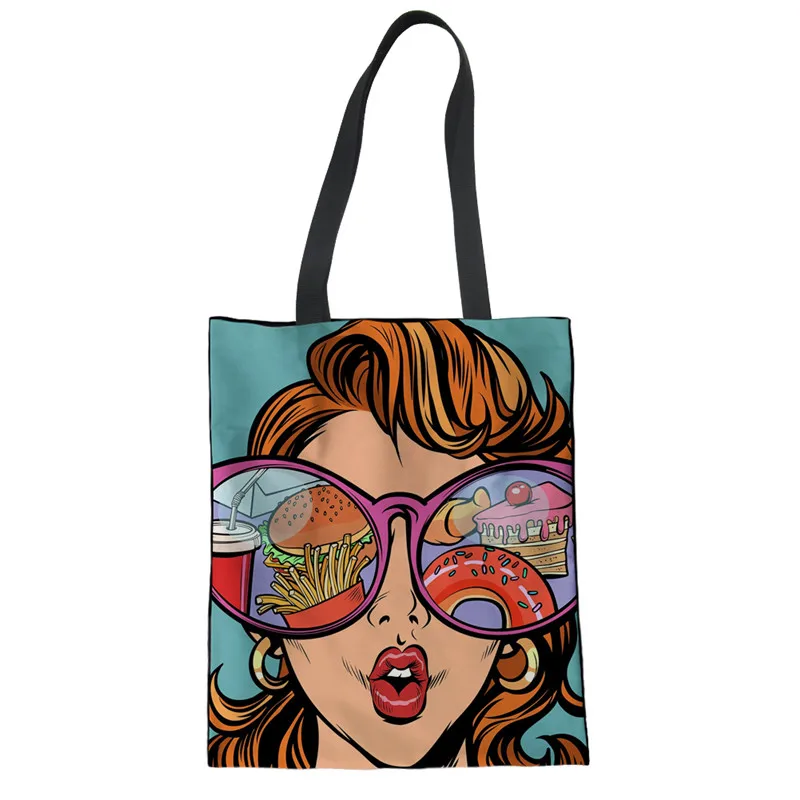 

Casual Canvas Shopping Totes Hand Bag For Women