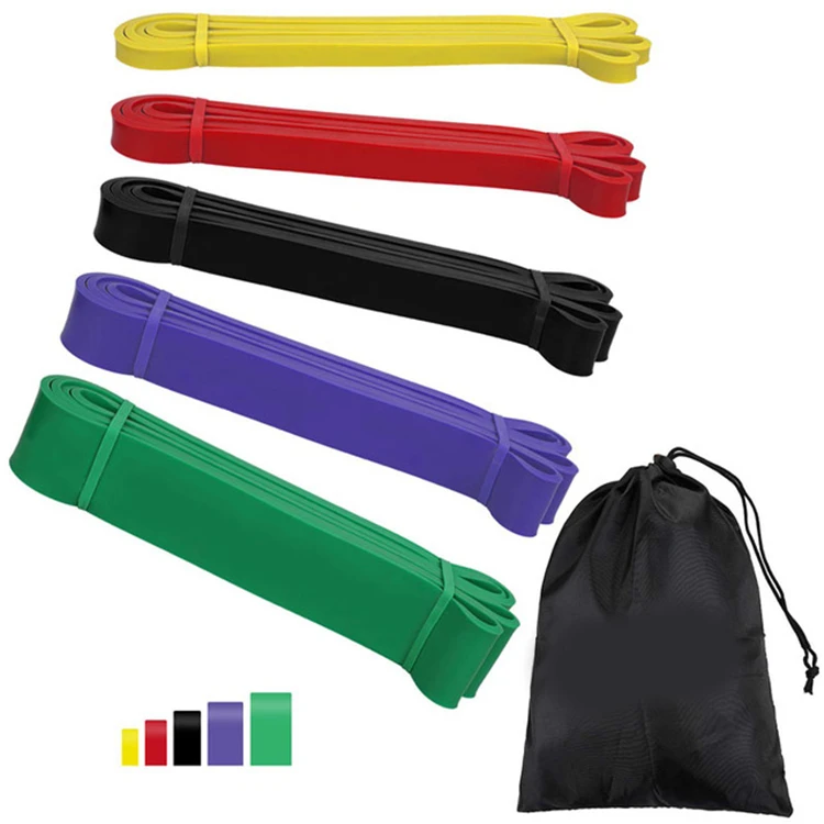 

Custom 2021 Design Logo Home Power Latex Fitness Ankle Body Resistance Band, Yellow,green,black,purple,orange,gray