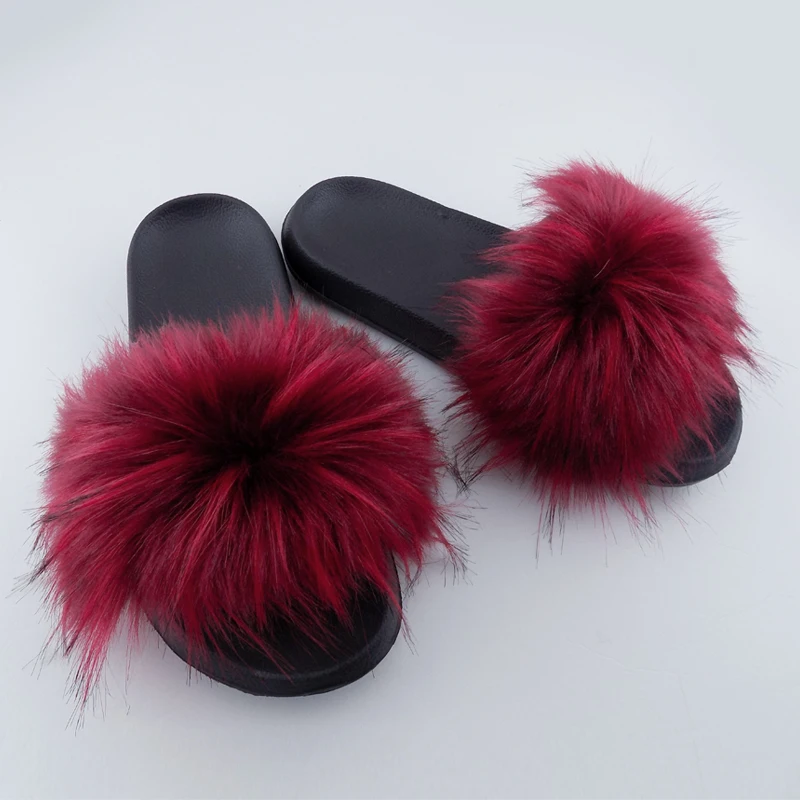 

raccoon fur slipper for women and ladies, Show as pictures