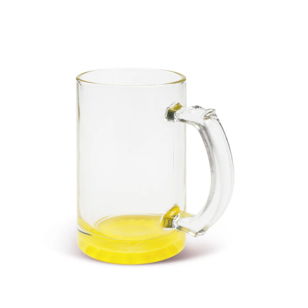 

Wholesale 16oz High Quality Sublimation Glass Beer Mug Blank Clear Glass Cup Custom Logo Accepted Modern Handgrip, 8 colors