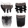 Fuxin raw indian pre plucked deep wave 13x6 swiss hair closure hd lace frontal