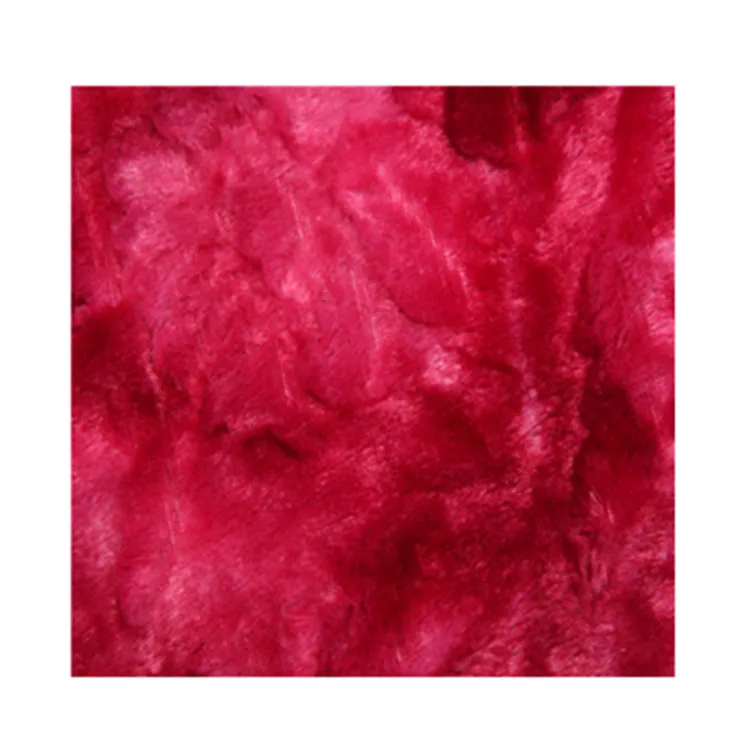 
Plain microfiber solid yarn yard embossed polyst faux fur pv fleece fabric 