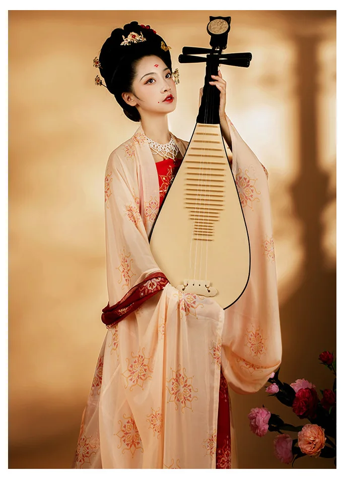 妇女古代汉代服装长大袖刺绣汉服传统服饰