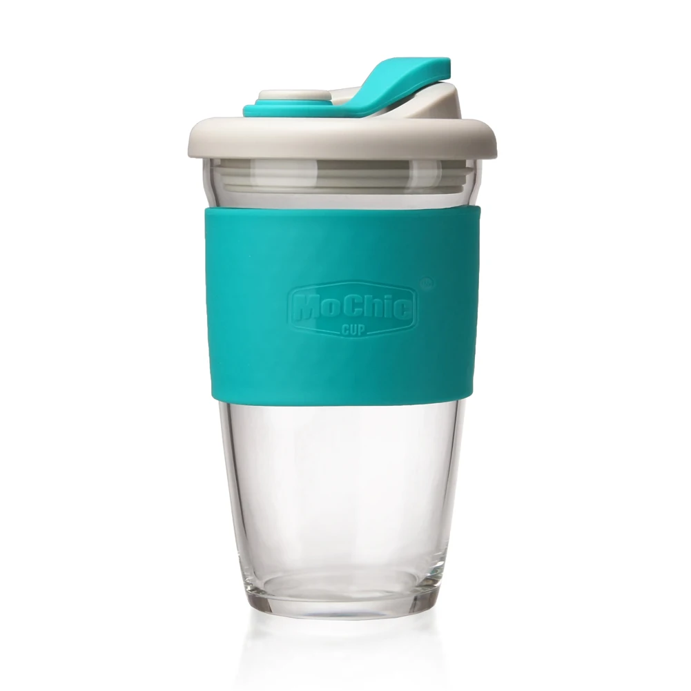 

Biodegradable Glass Reusable Eco-Friendly Coffee Cup Customize Coffee Mugs With Silicone Sleeve