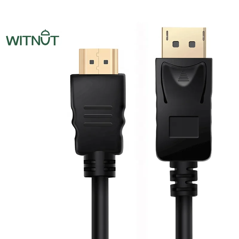 

WITNUT DisplayPort to HDMI Cable,DP to HDMI Adapter cable,DP male to HDMI male, Balck