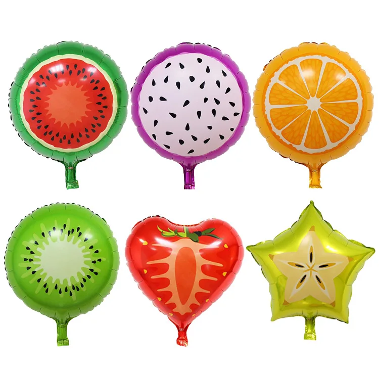 

Aluminum foil balloon 18 inch fruit balloon watermelon strawberry orange theme party aluminum foil light balloon