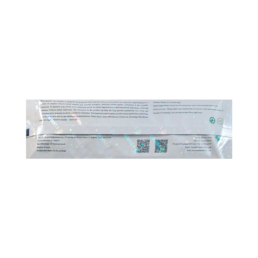 
FLUVAROL Fluvalinate Strip Manpu 20 strips fluvalinate Strips varroa mite killer Fishbee sustained release agents bee medicine 