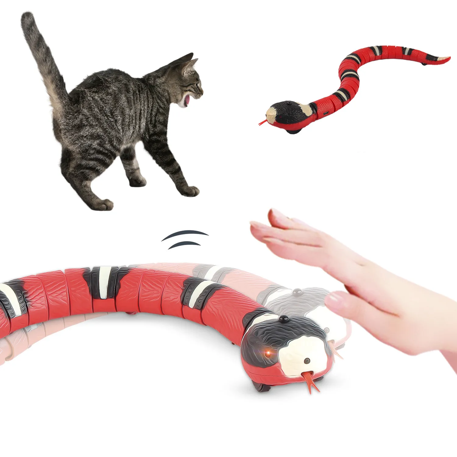 

Smart Teasering Obstacle Avoidance Cat Toy Sensing Pet Toy Eletronic Snake Cat Toy