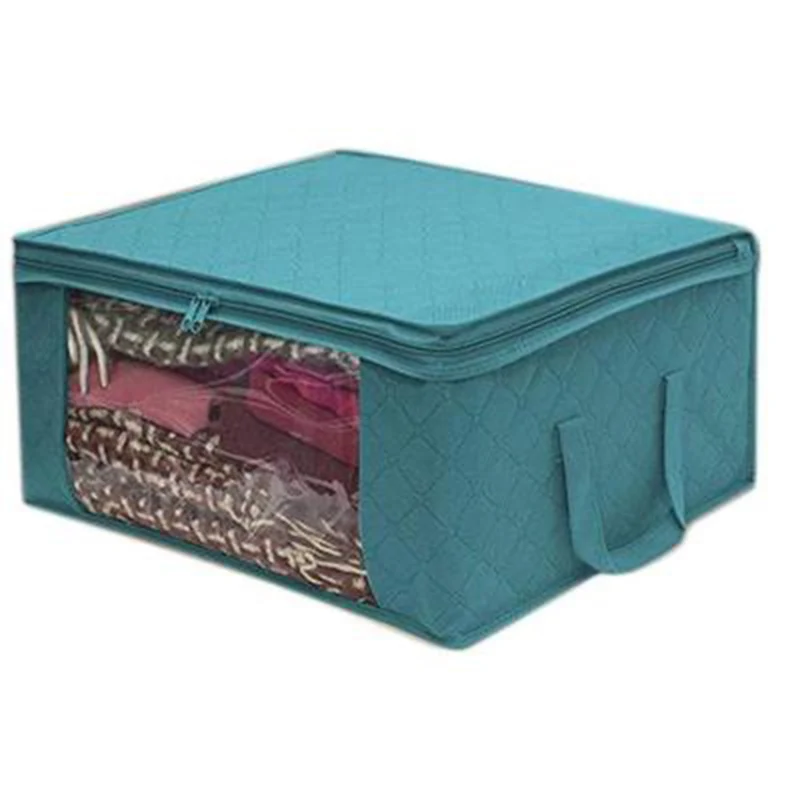 

Portable Foldable Transparent Visible Nonwoven Storage Box Dustproof Bag Caja de almacenaje Organizador de almacenamiento