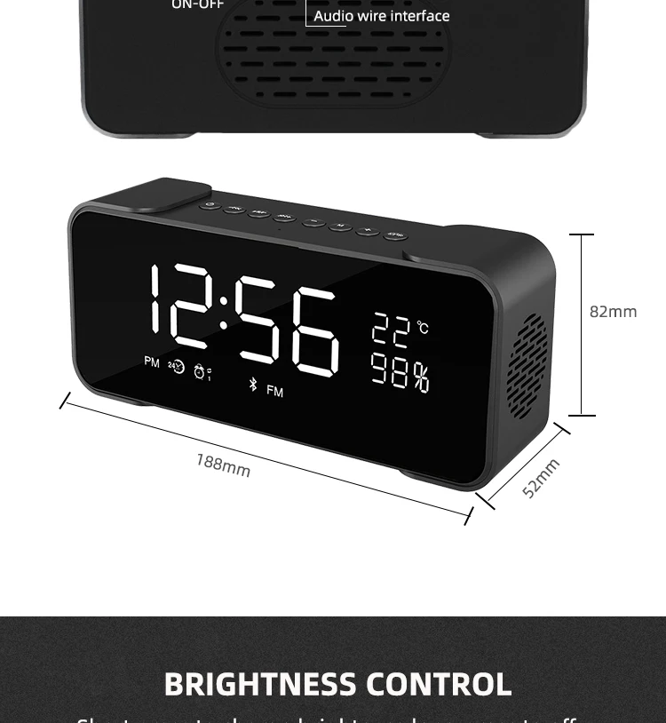 Home use audio system sound wireless bluetooth clock speaker - ANKUX.COM