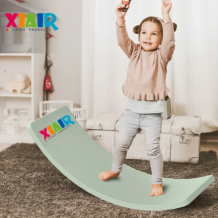 

Xiair Wooden Balance Board Curvy Board Yoga Rocker Fitness Board Exercises Montessori Kinderboard For Kids, Natural wood or colored