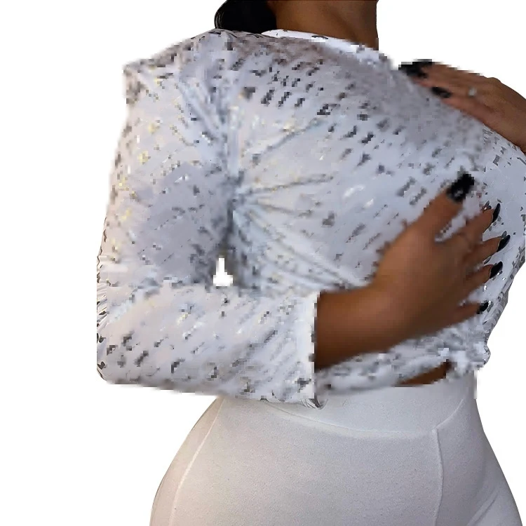 

2021 spring fashionable sexy women designer print long sleeve tops casual o neck blouse T shirt