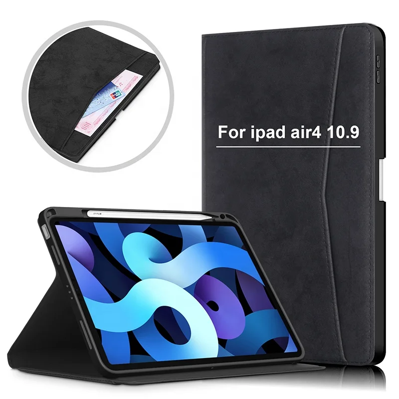 

For iPad Air 4 10.9 Inch Card Slot Design Case For iPad Ultra-thin Original Folio Case