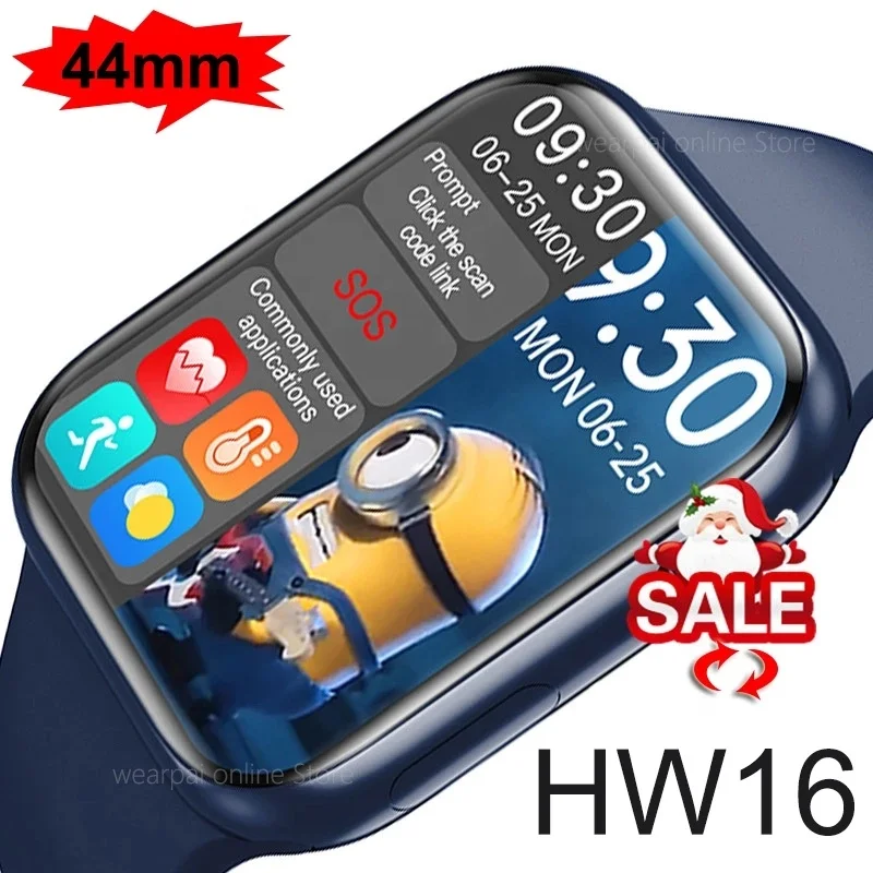 

HW16 Iwo Smartwatch 1.72'' 44mm Full Screen sport Fitness Tracker Men Women Smart Watch Series 6 Bracelet For Apple