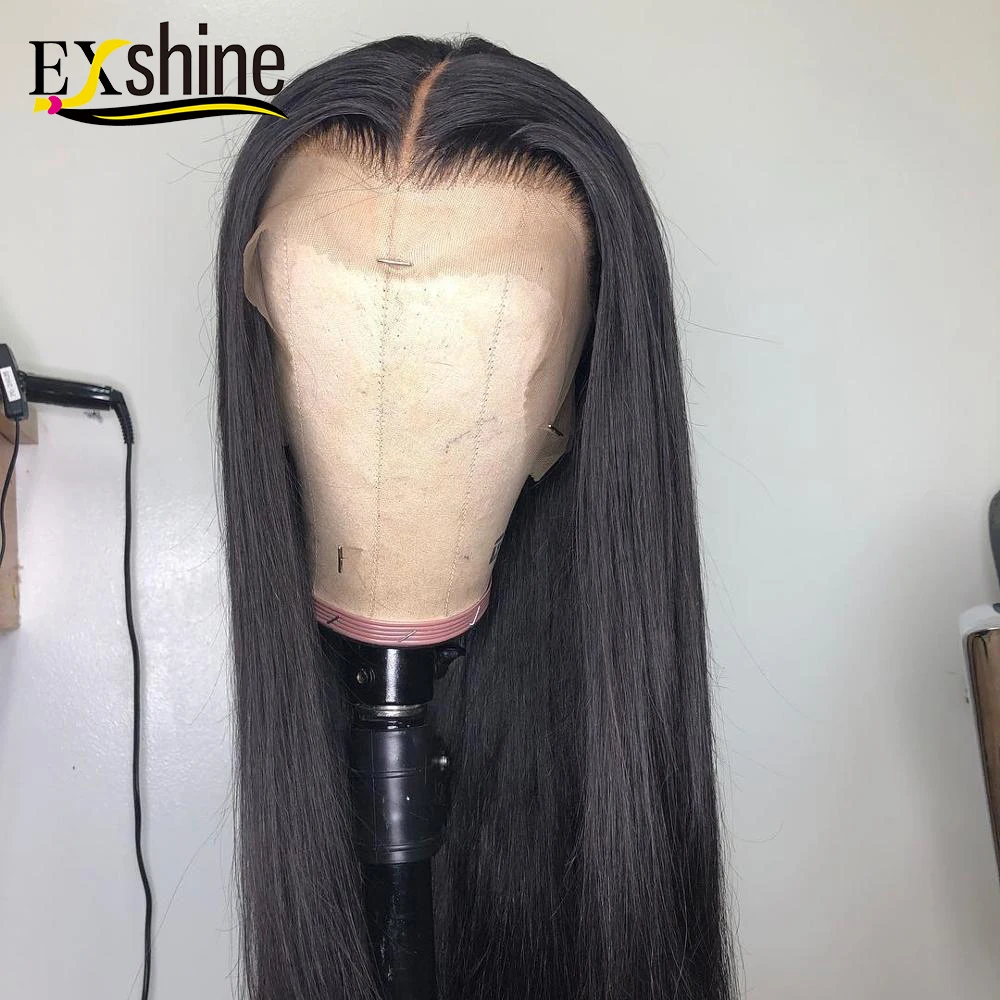 

Exshine Super Thin Lace Front wig,Virgin Cuticle Aligned Human Hair Wig, Natural Hair Lace Wig For Black Women