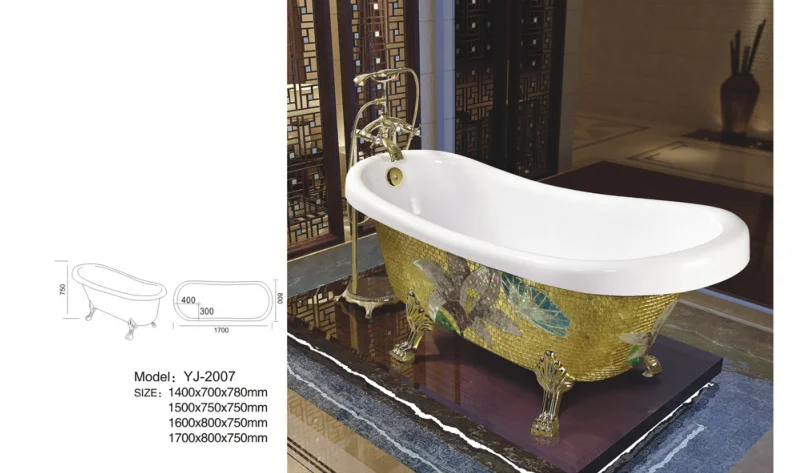 Mini Plastic Portable Bathtub For Adults Soaking Mosaic Massage Bath Tub