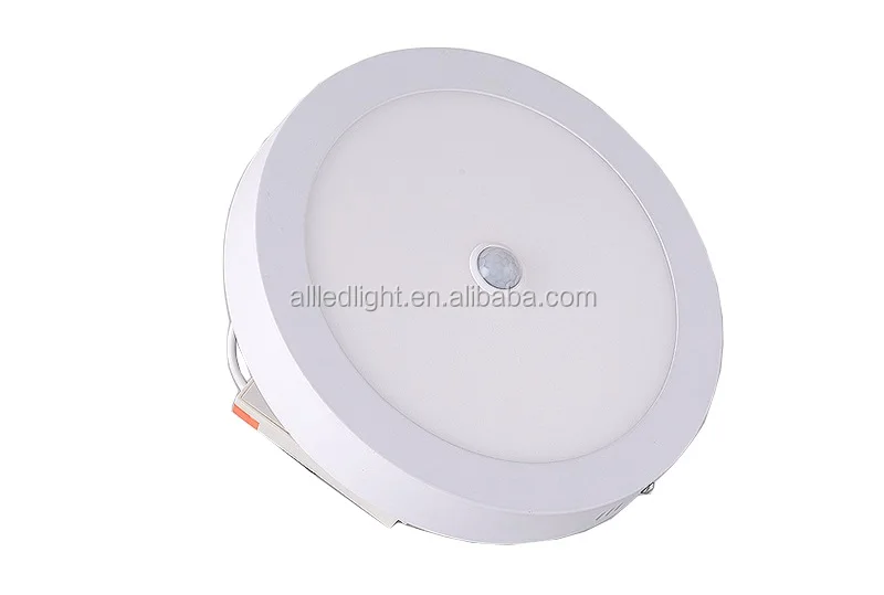6WLED Night Light Round PIR Motion Sensor LED Panel Light Ultra Thin Downlight Mounted Ceiling Recessed Light Down Lam