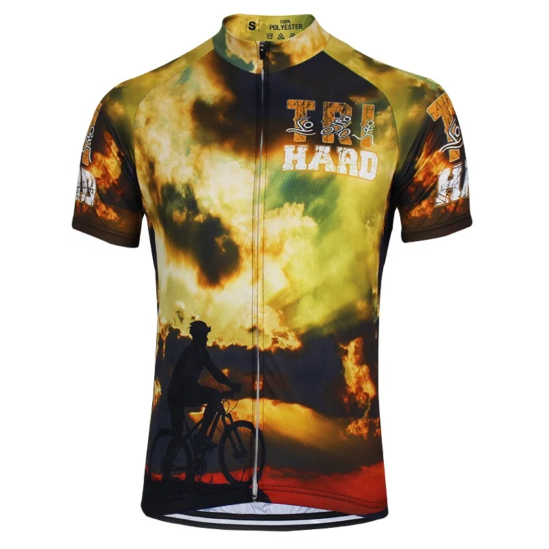 

HIRBGOD MT007 Popular Cycle Jersey Men Cycling Jersey Short Sleeve Bike Jersey Outdoor Bike Ridding Cycling Wear