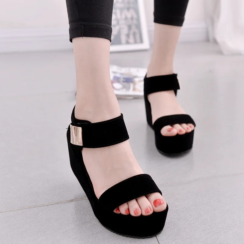 

2020 Summer new style platform sandals women slipper casual increase height ladies and girls high heel wedge sandals