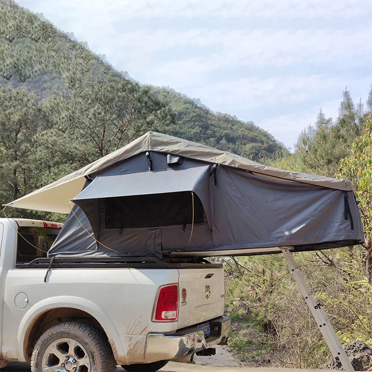 

Canvas Roof Top Tent For Sale With 2.1M Aluminum Telescopic Ladder