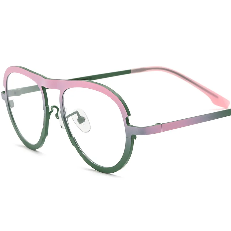 Pure Titanium Glasses Frame Men Pilot Myopia Optical Prescription Eyeglass Frame Women Eyewear