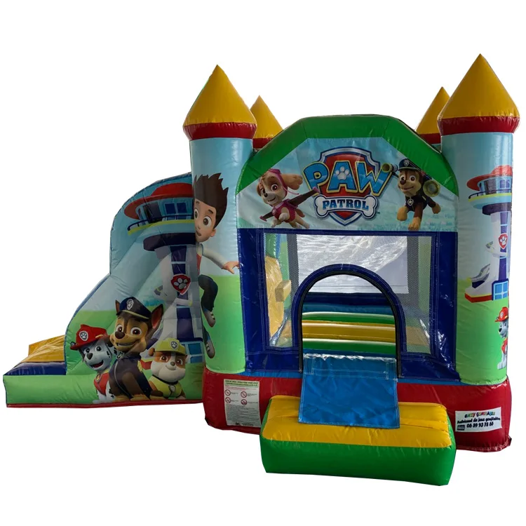 

Wholesale Fashion cartoon theme kids inflatable Jumping Bouncer family Castle, Customized color