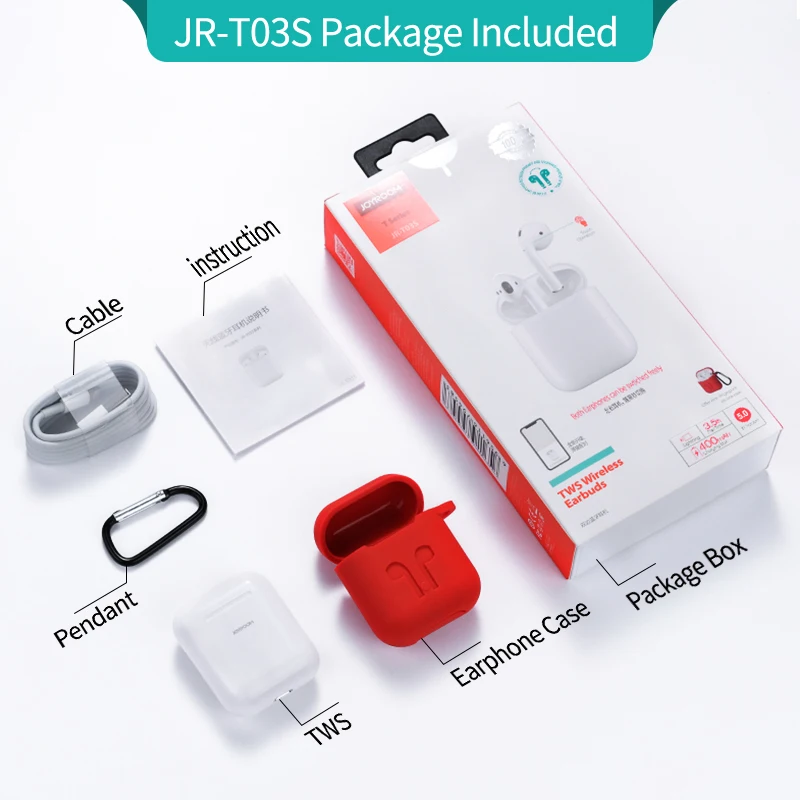 
Joyroom T03S in-ear detection TWS Earbuds wireless earphone bluetooth headphones wireless charging box pop up window 