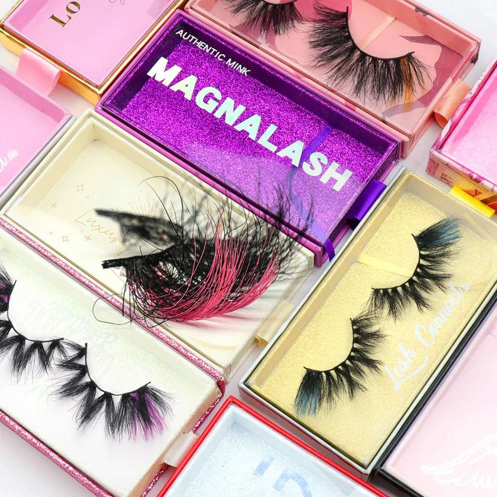 

Wholesale Color Strip Lashes Color Eye Lashes Party Mink Eyelashes Color Mink Lashes