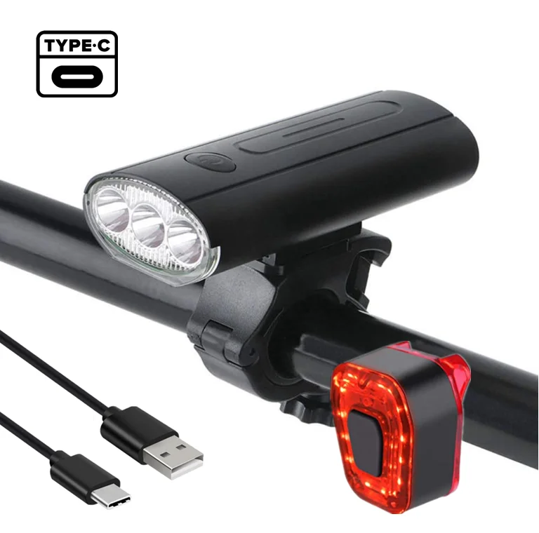 LED bicycle light 700 lumen waterproof bike front USB rechargeable headlight