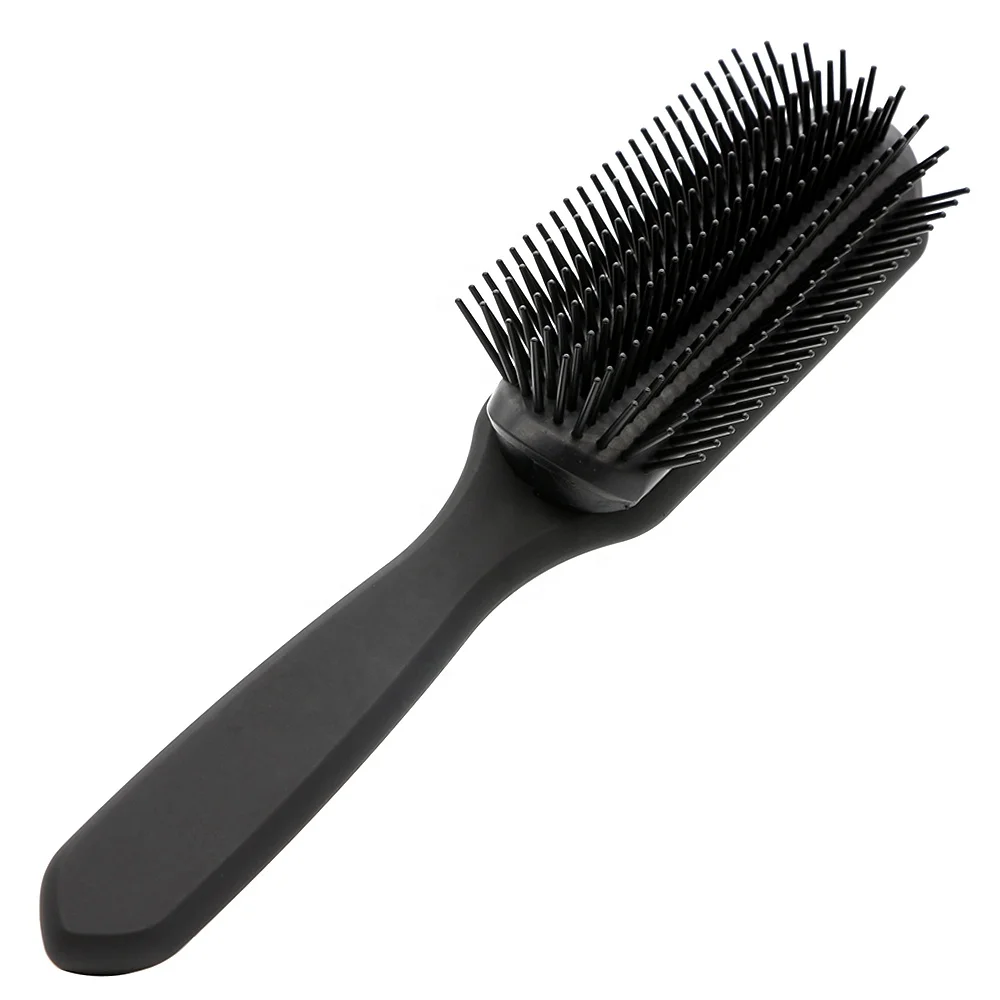 

Black Hair Comb Airbag Brush Men Hairdressing Comb Anti-static Hairbrush 9 Rows Plastic Brush Massage Comb