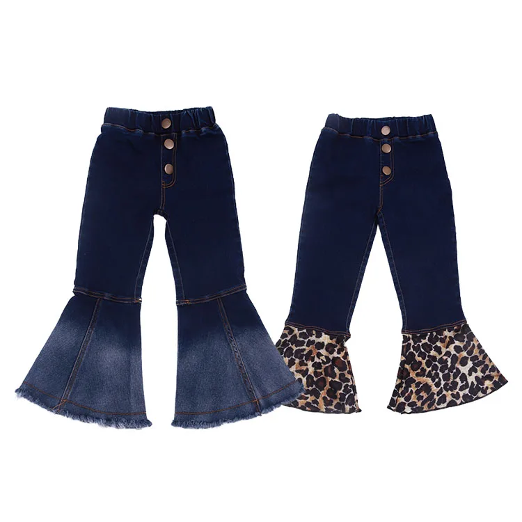 

baby girl washed wide leg jeans bell bottom jeans new design fashion girls jeans
