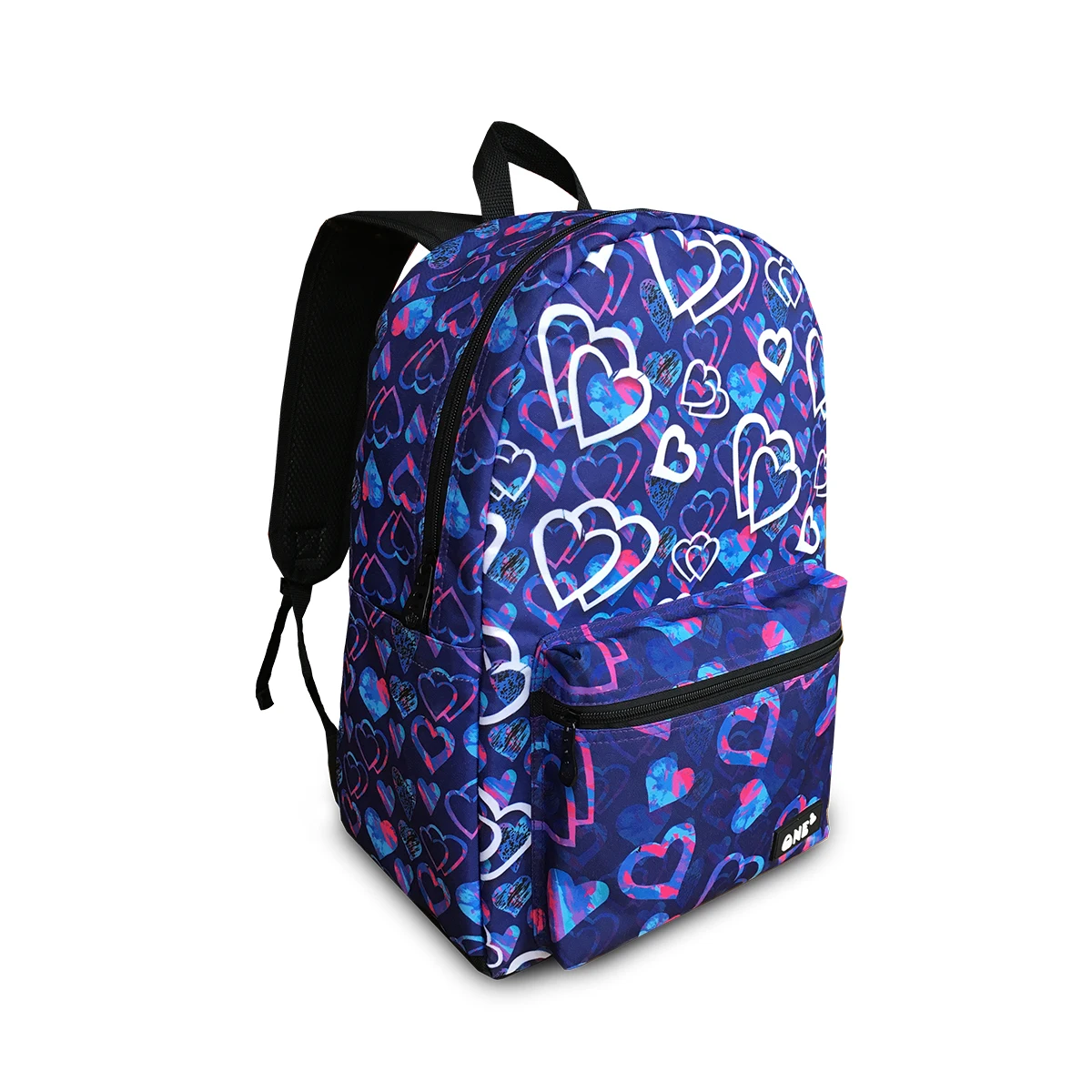 

China school bag best price good quality loving heart design printing custom school backpack with two side pocket NO MOQ, Customized