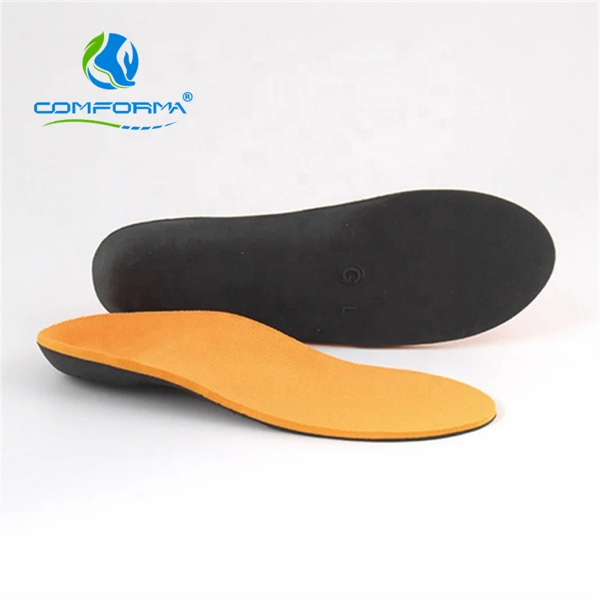 

S1 Anti-bacteria fiber top High-Rebound EVA sport footcare feet arches support orthotics insole orthopedic for sport shoes, Orange ,red ,black