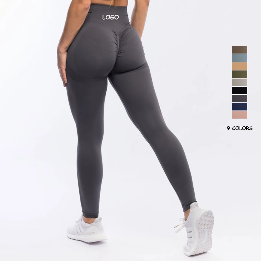 

2022 New Arrivals Fashion Women Stretch Compression Comfort Scrunch Butt Seamless Gym Yoga Leggings, Multiple colors for option