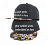 New monoque embroidery baseball caps outdoor casual print flat visor hip hop fancy cap