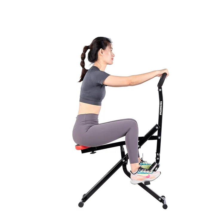 

Custom High Quality Workout Sport Fitness Body Total Crunch Assist Row-n-ride Upright Horse Riding Glutes Rider Exercise Machine
