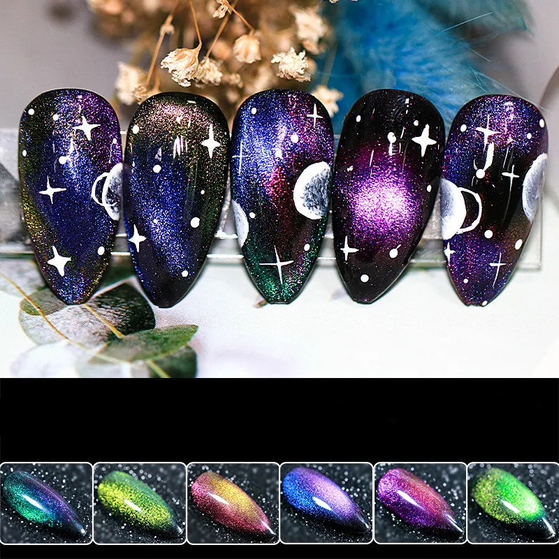 9d Super Galaxy Cat Eye Gel Long Lasting Chameleon Mirror Cat Eyes Gel