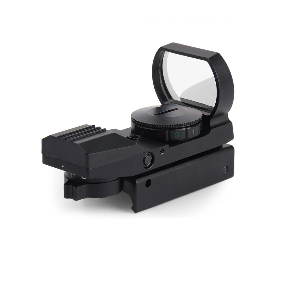 

11/20mm Rail Riflescope Hunting Airsoft Optics Scope Holographic Red Dot Sight Reflex 4 Reticle Tactical Gun Accessories, Black