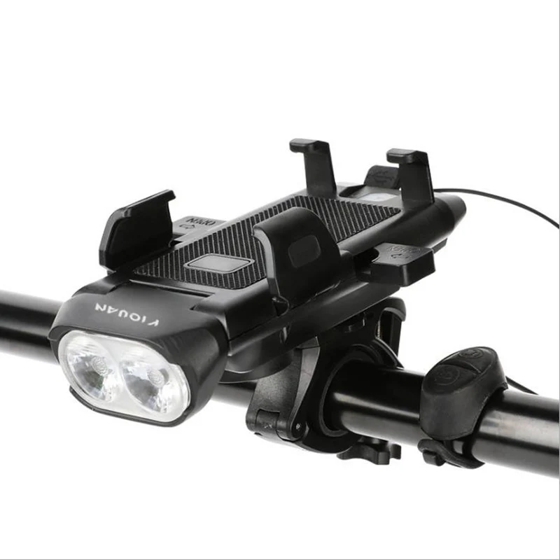 

Bicycle Accessories Light Aluminum Alloy Waterproof Front Light SoRider 4 in 1 USB Rechargeable Light, Black