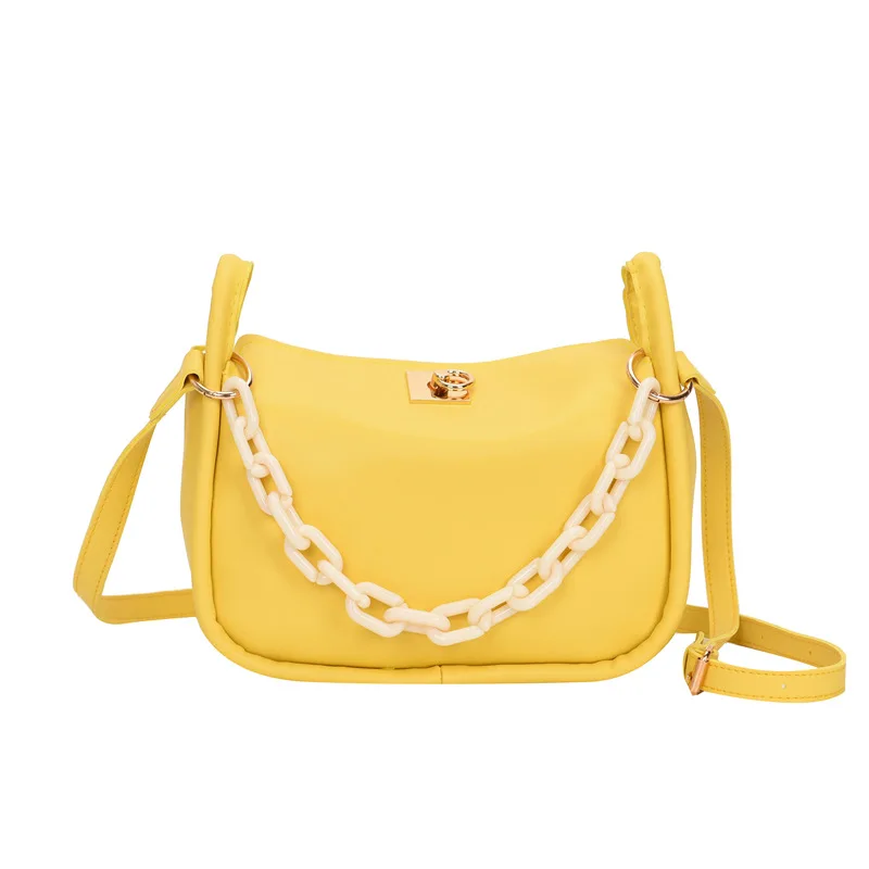 

2021 New Fashion Underarm Bag Acrylic Chain Ladies Messenger Bags Single Shoulder Crossbody Women Tote Purses And Handbags, White,yellow,black,pink